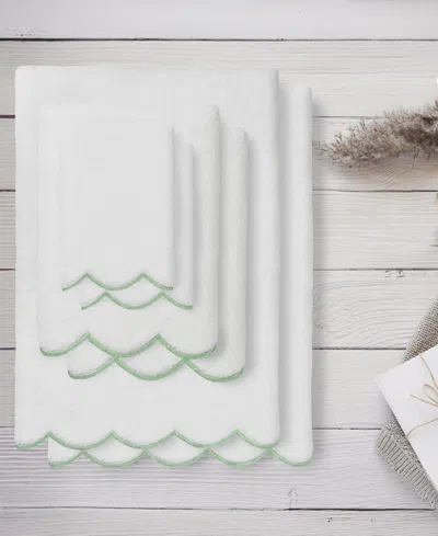 Linum Home Adornia Scallop Cotton 6-pc. Towel Set In White