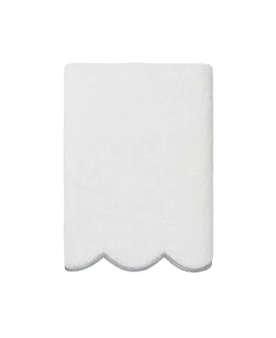 Linum Home Adornia Scallop Cotton 3-pc. Towel Set In White