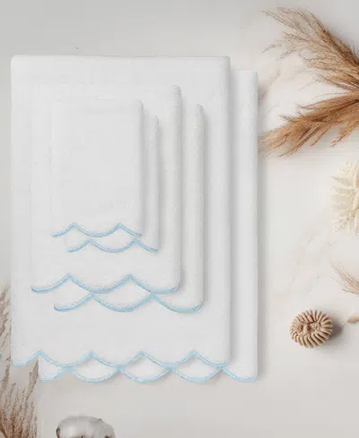 Linum Home Adornia Scallop Cotton 6-pc. Towel Set In White