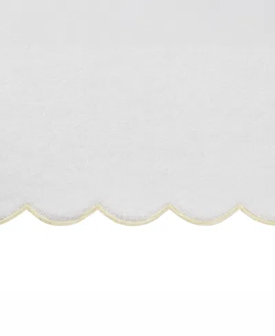 Linum Home Adornia Scallop Cotton 4-pc. Fingertip Towel Set, 11" X 18" In White