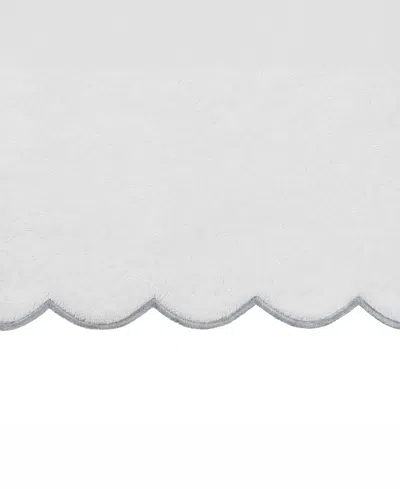 Linum Home Adornia Scallop Cotton 4-pc. Fingertip Towel Set, 11" X 18" In White