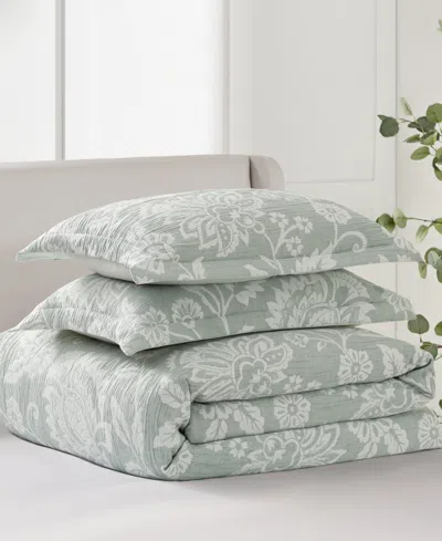 Levtex Sarrah Textured 3-pc. Comforter Set, Full/queen In Green