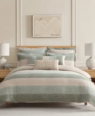 Levtex Sand Stripes Textured 2-pc. Comforter Set, Twin/twin Xl In Green