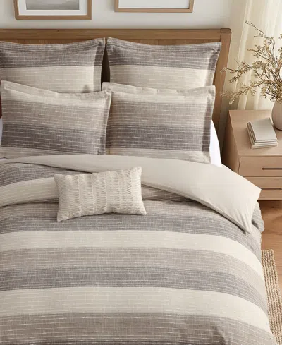 Levtex Sand Stripes Textured 3-pc. Comforter Set, King/california King In Neutral