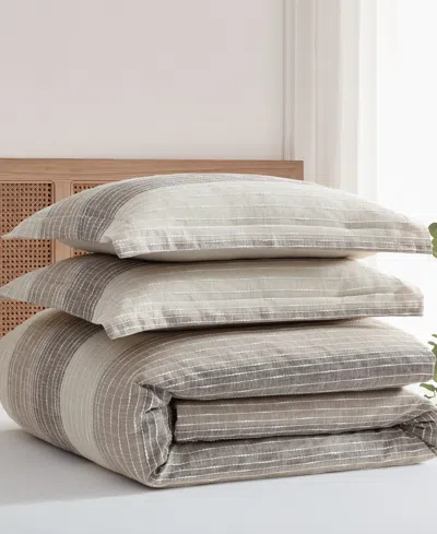 Levtex Sand Stripes Textured 3-pc. Comforter Set, Full/queen In Neutral