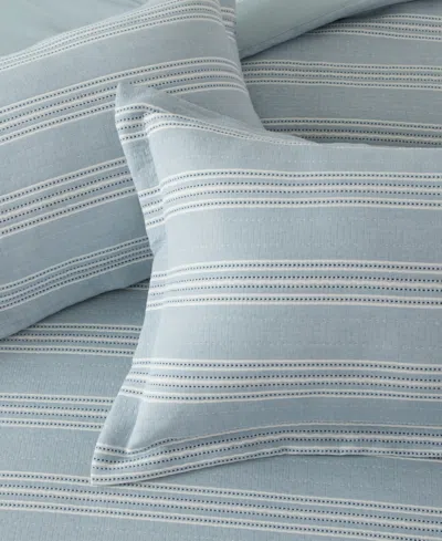 Levtex Home Clayton Stripes Textured 3-pc. Comforter Set, Full/queen In Blue