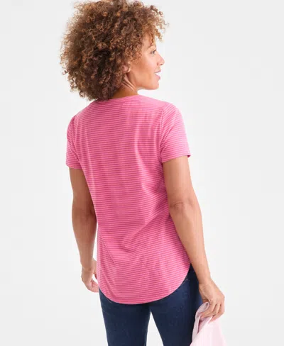 Style & Co Plus Size Perfect Graphic T-shirt, Macy's Exclusive In Red