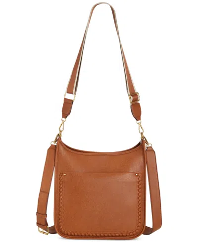 Style & Co Whipstitch Medium Crossbody, Created For Macy's In Brown