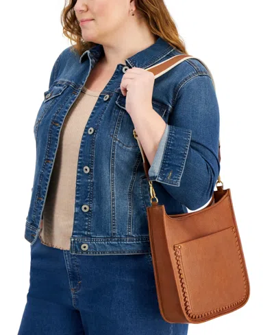 Style & Co Whipstitch Medium Crossbody, Created For Macy's In Brown
