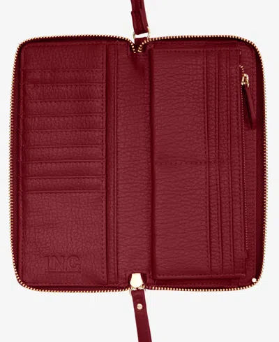 Inc International Concepts Hazel Zip-around Quilt Wristlet, Exclusively At Macy's In Red