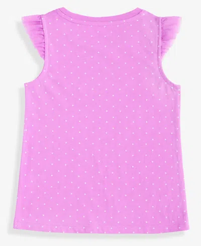 Epic Threads Girls Toddler 2t-4t Short-sleeve Dot-print Ruffled Top, Macy's Exclusive In Pink