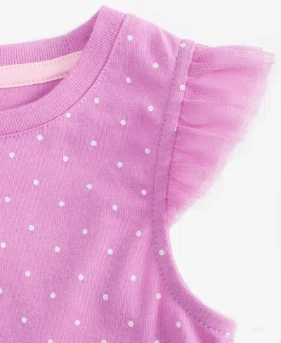 Epic Threads Girls Toddler 2t-4t Short-sleeve Dot-print Ruffled Top, Macy's Exclusive In Pink