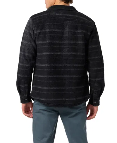 O'neill Men's Glacier High Pile Button-up Overshirt In Black