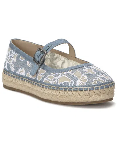 Lucky Brand Women's Orlyna Burnout Lace Espadrille Mary Jane Flats
