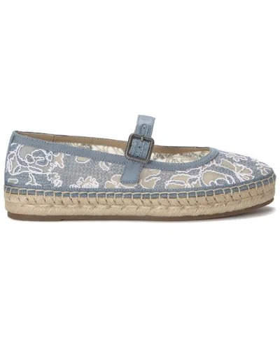 Lucky Brand Women's Orlyna Burnout Lace Espadrille Mary Jane Flats
