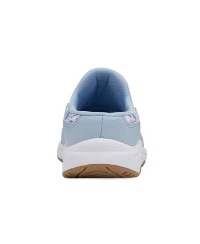 Easy Spirit Womens Leather Clogs In Blue