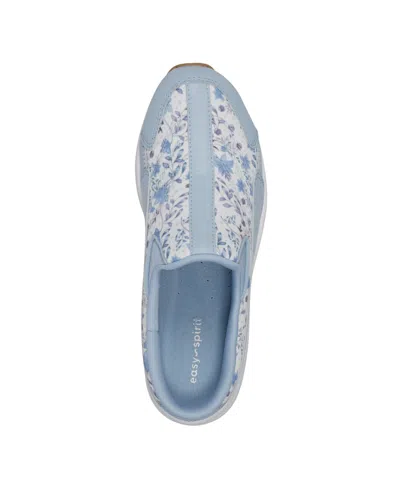 Easy Spirit Womens Leather Clogs In Blue