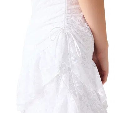 Steve Madden Lorene Lace Midi Slipdress In White