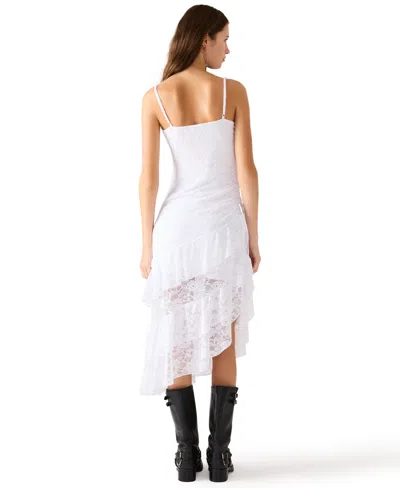 Steve Madden Lorene Lace Midi Slipdress In White