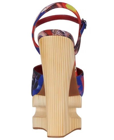 Jeffrey Campbell Women's Flag-girl Sculpted Wedge Sandals In Neutral