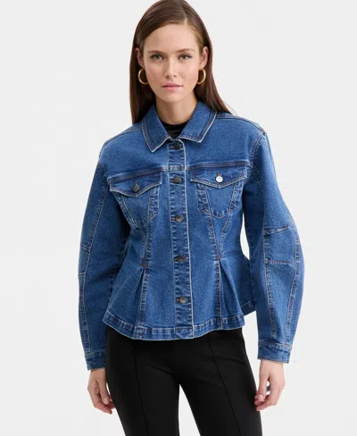 Bar Iii Women's Sculpted Denim Jacket, Macy's Exclusive