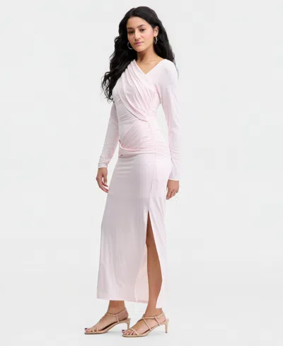 Bar Iii Women's Draped Maxi Dress, Macy's Exclusive In Pink