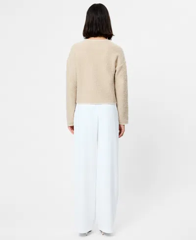 French Connection Women's Effie Boucle Round Neck Cardigan In Neutral