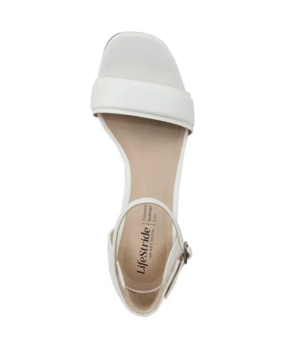 Lifestride Ashland Ankle Strap Platform Sandal In White