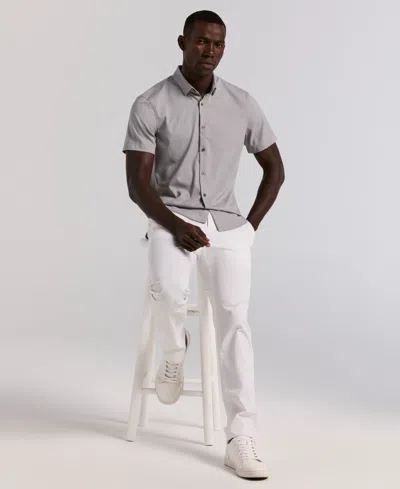 Perry Ellis Men's Slim Fit Spread Collar Shirt In Gray