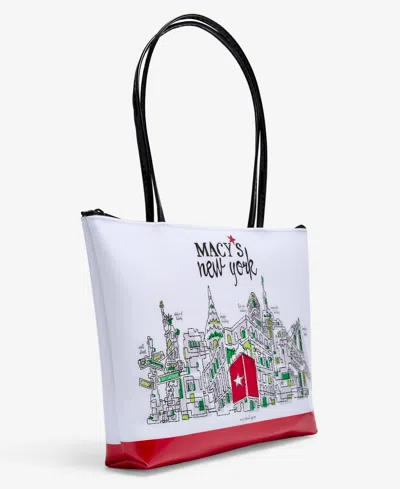 Macy's New York Skyline Graphic Zip Shoulder Bag,  Exclusive In Multi