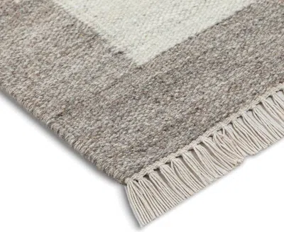 Obeetee Nu Maison Soft Border 6'x9' Area Rug In Gray