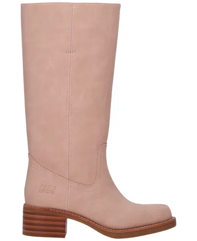 Frye And Co Womens Miranda 14 Block Heel Riding Boots In Pink
