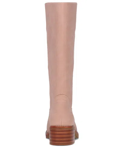 Frye And Co Womens Miranda 14 Block Heel Riding Boots In Pink