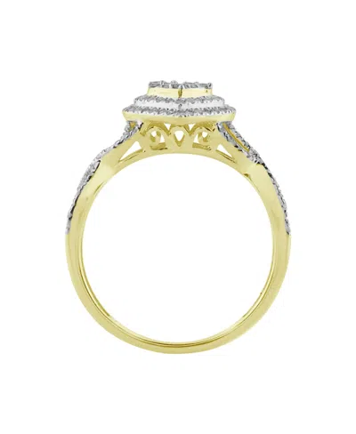 Macy's White Baguette Diamond Ring (1/3 Ct. T.w.) In 10k Yellow Gold In Gold