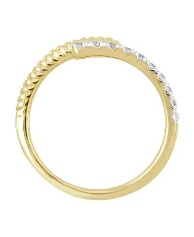 Macy's Diamond Ring (1/4 Ct. T.w.) In 10k Yellow Gold With White Rhodium In Gold