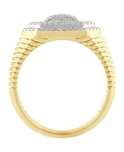 Macy's Diamond Ring (1/4 Ct. T.w.) In 10k Yellow Gold With White Rhodium In Gold