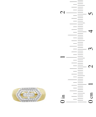 Macy's Diamond Ring (1/4 Ct. T.w.) In 10k Yellow Gold With White Rhodium In Gold