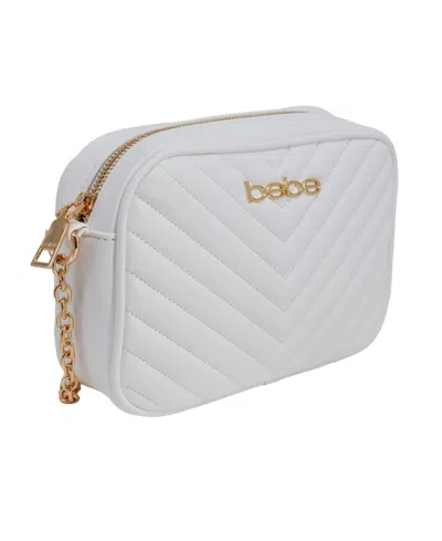 Bebe Women's Tyler Camera Crossbody Bag With Wallet In White