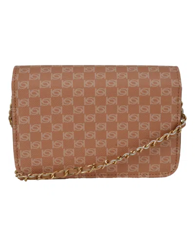 Bebe Women's Adela Monogram Mini Crossbody Bag In Brown