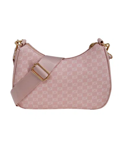Bebe Women's Adela Monogram Small Crossbody Bag In Pink