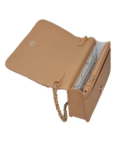 Bebe Women's Adela Monogram Mini Crossbody Bag In Brown