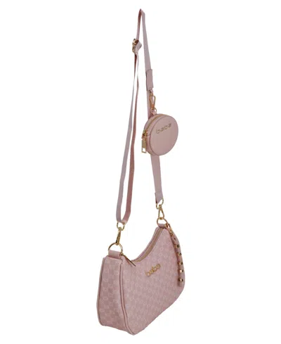 Bebe Women's Adela Monogram Small Crossbody Bag In Pink
