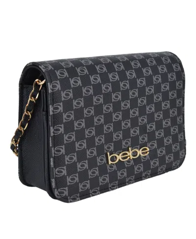 Bebe Women's Adela Monogram Mini Crossbody Bag In Black
