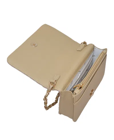 Bebe Women's Adela Monogram Mini Crossbody Bag In Sand