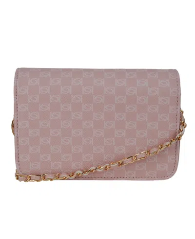 Bebe Women's Adela Monogram Mini Crossbody Bag In Pink