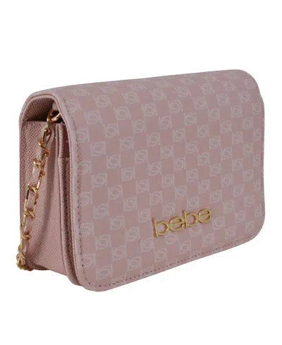Bebe Women's Adela Monogram Mini Crossbody Bag In Pink