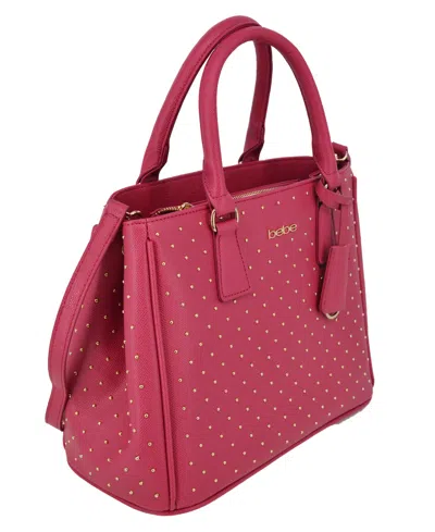 Bebe Women's Sagan Studded Medium Satchel Bag In Pink