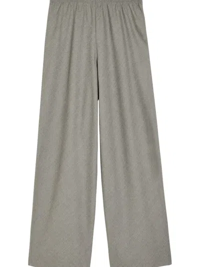 Maria Mcmanus Straight-leg Stretch-wool Trousers In Gray