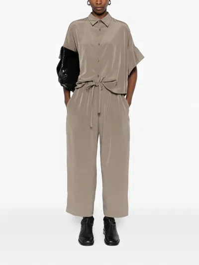 Y's Drawstring Trousers In Brown