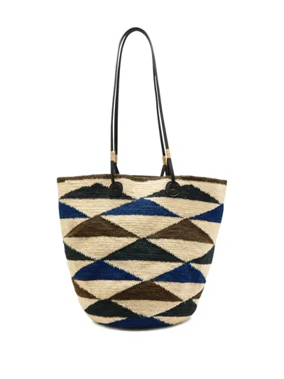 Sensi Studio Shigra Medium Carry All Straw Tote Bag In Multi